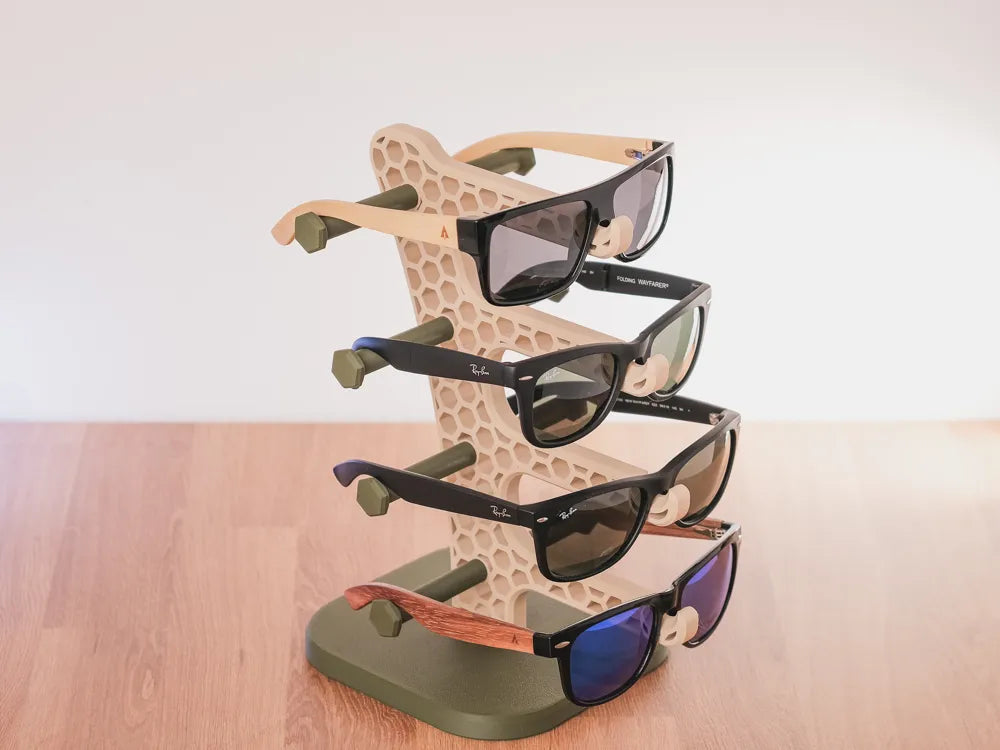 ShadeStand 3D Printed Sunglasses Organizer  A Sculptural Display for the Glasses You Love