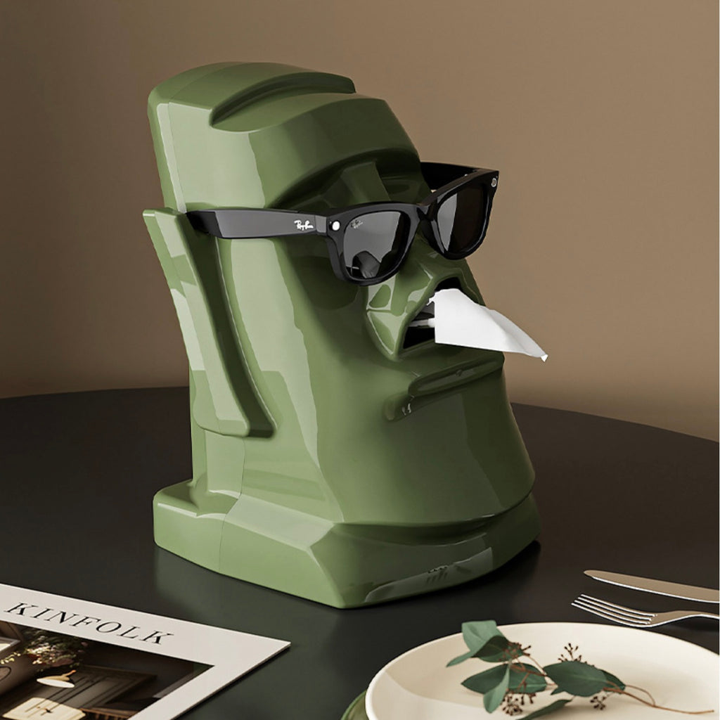 Home stone toilet paper holder.（ Sunglasses and headphones not included）