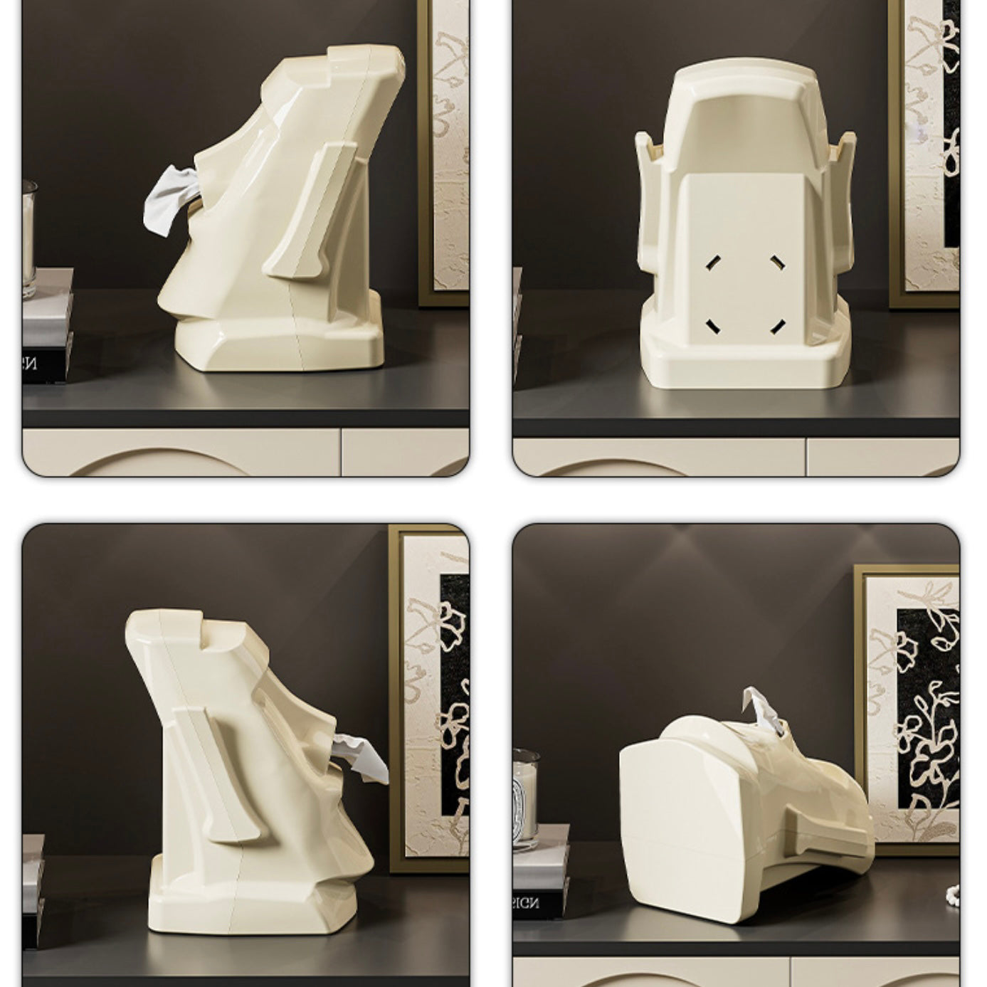 Home stone toilet paper holder.（ Sunglasses and headphones not included）