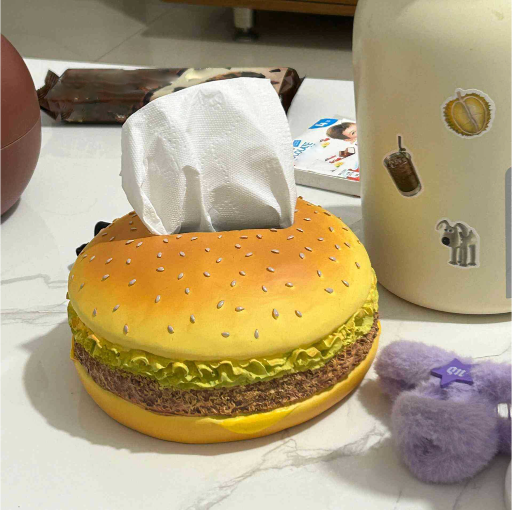 Hamburger tissue box, fun decorative tissue box