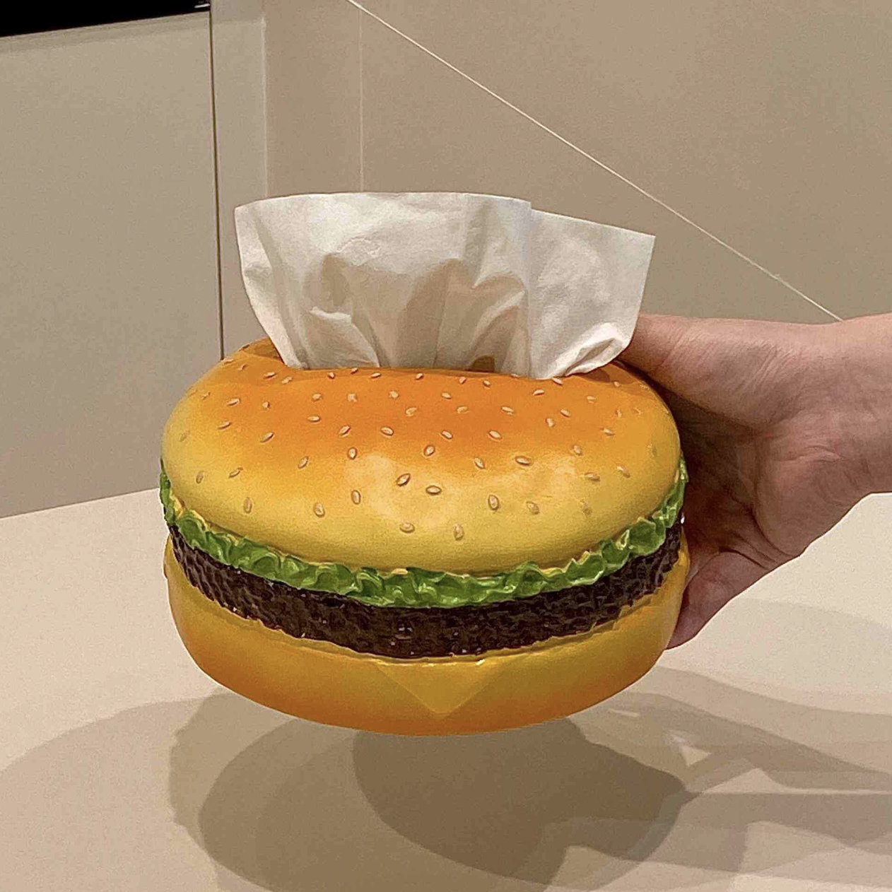 Hamburger tissue box, fun decorative tissue box
