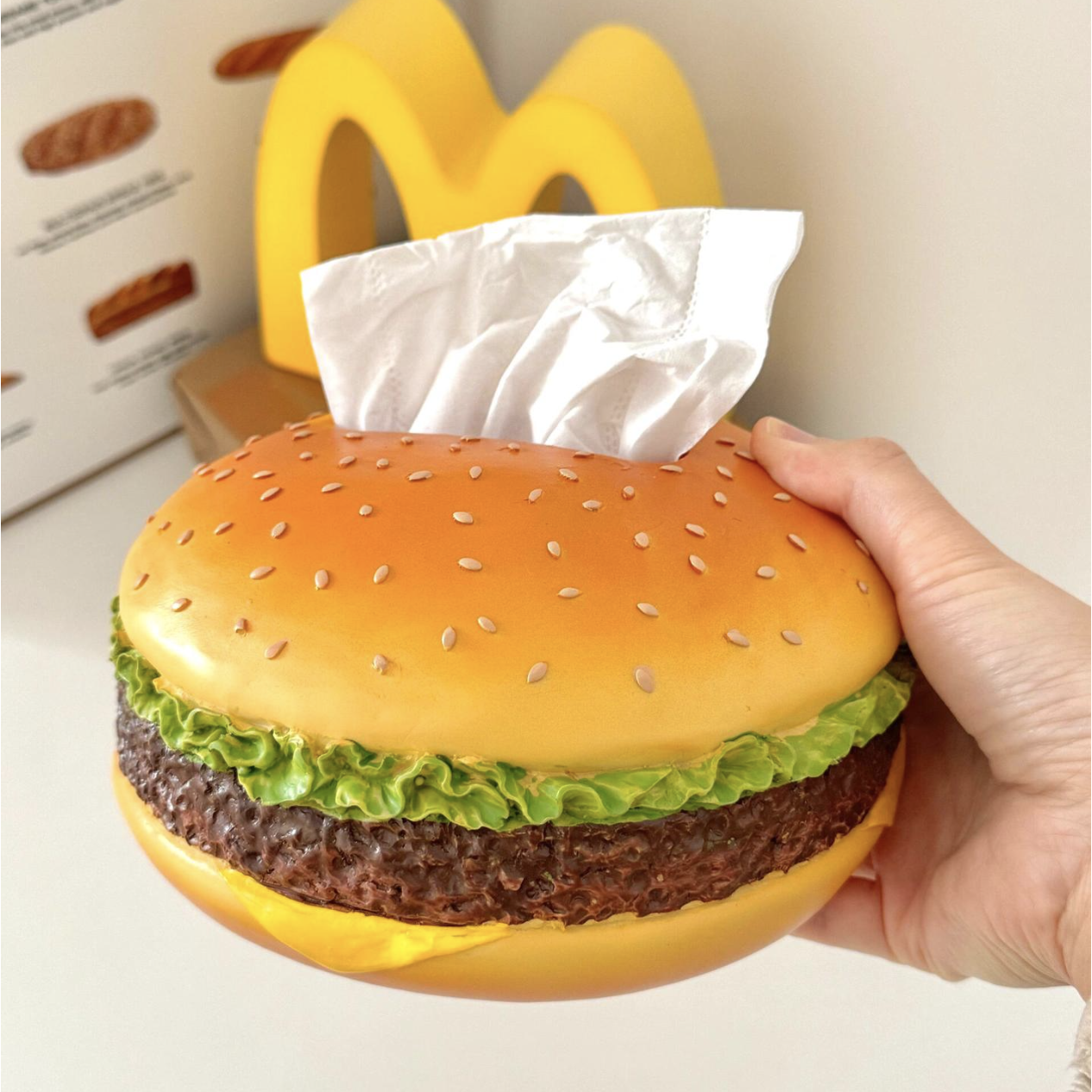 Hamburger tissue box, fun decorative tissue box