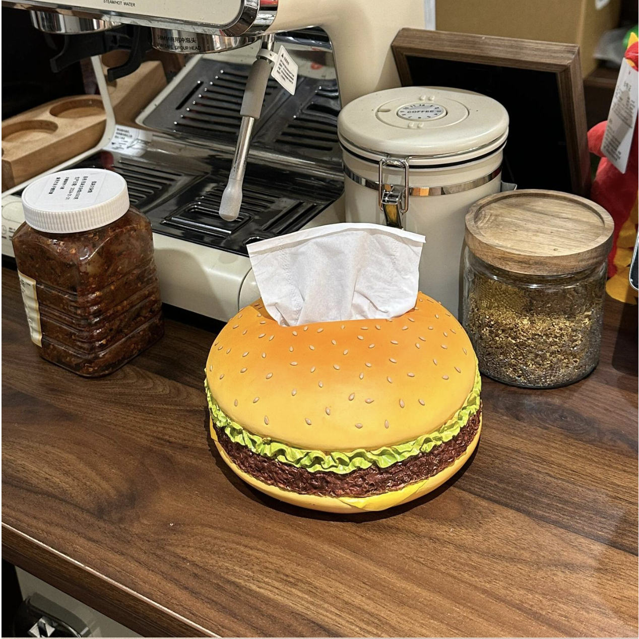 Hamburger tissue box, fun decorative tissue box