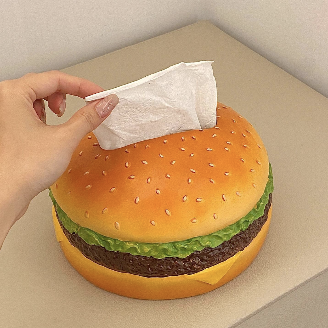Hamburger tissue box, fun decorative tissue box
