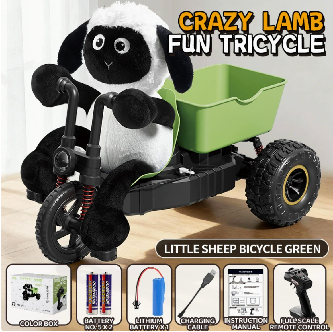 Little Sheep Fun Tricycle Remote Control Car