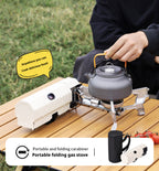 Foldable portable gas stove for outdoor camping