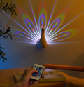 Peacock Aura Projection Night Light