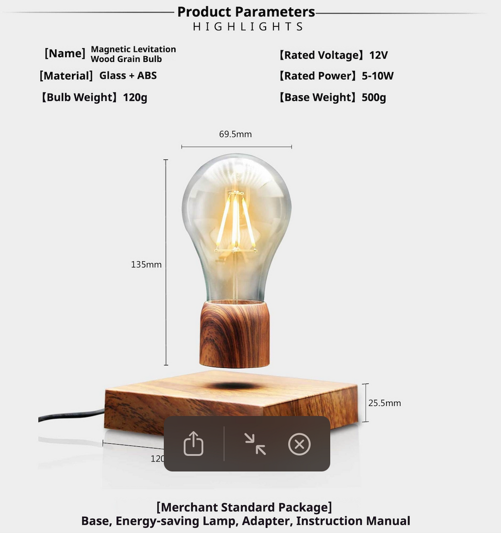 Magnetic Levitation Night Light