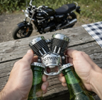 3.15-Inch V-Twin Engine Bottle Opener – 45° Classic Metal Automotive-Style Bar Tool