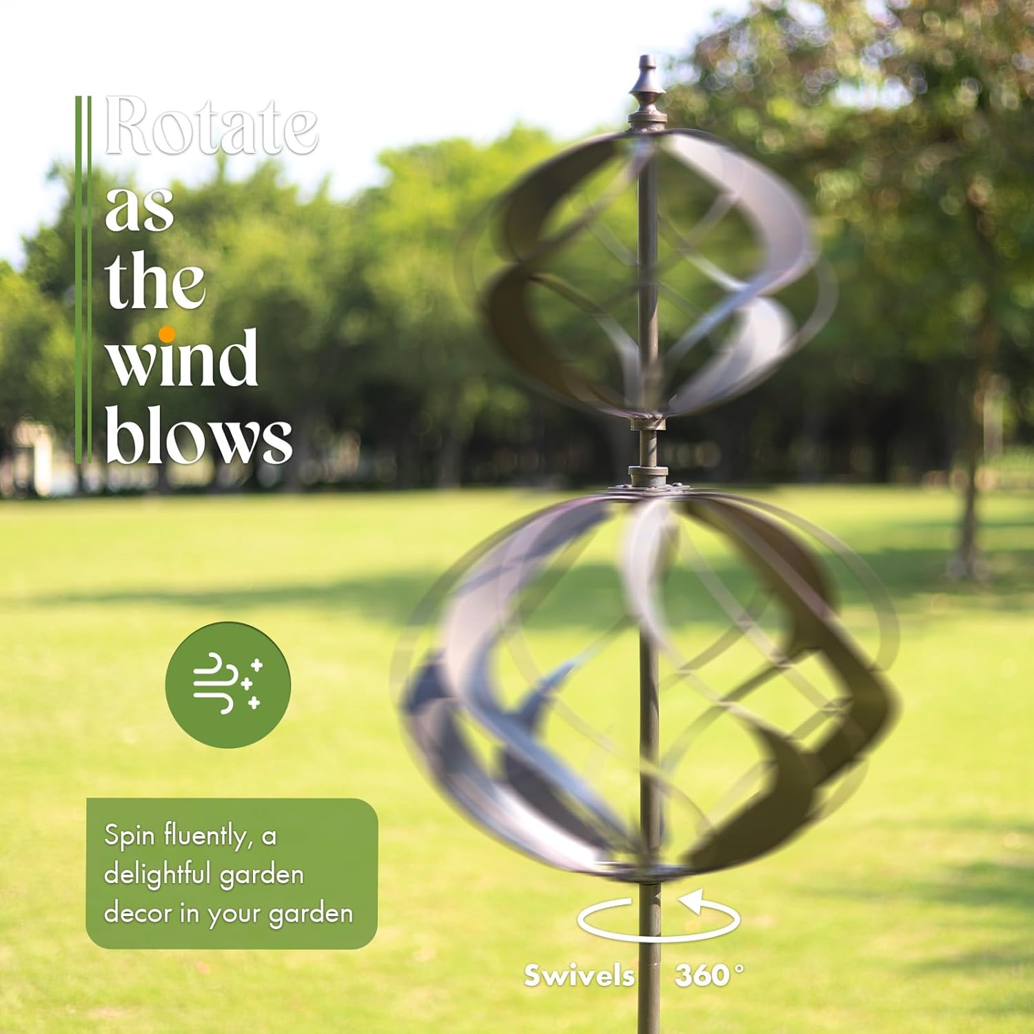 Wind Spinners Outdoor Metal - Large Kinetic Wind Spinner for Yard Garden (Height 84")