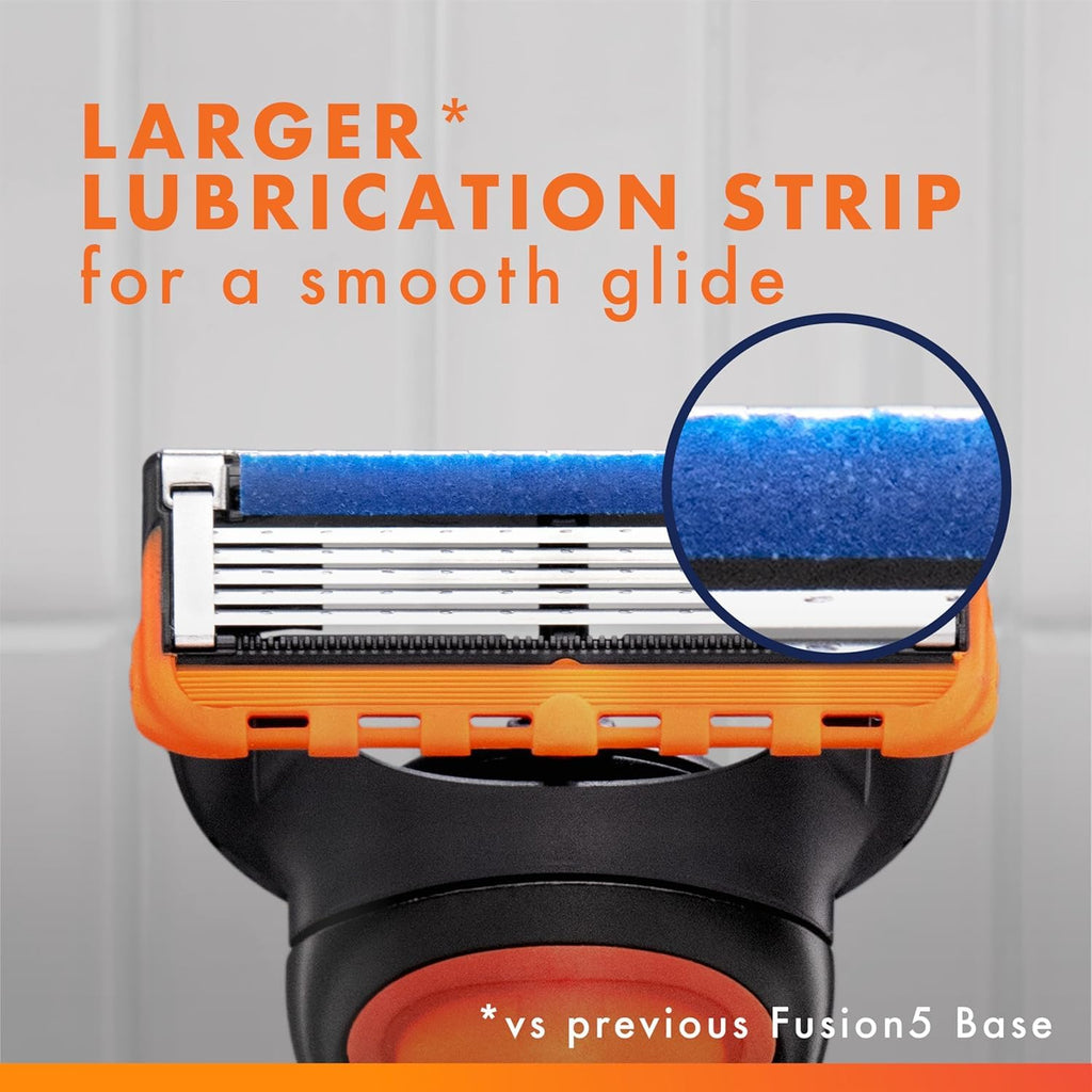 Gillette Fusion5 Razors for Men, 1 Razor, 4 Blade Refills, Lubrastrip for a More Comfortable Shave