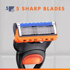 Gillette Fusion5 Razors for Men, 1 Razor, 4 Blade Refills, Lubrastrip for a More Comfortable Shave