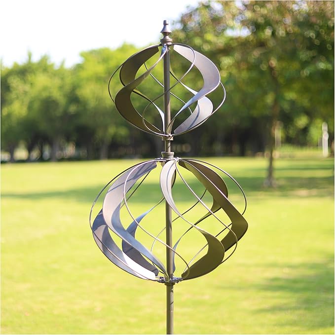 Wind Spinners Outdoor Metal - Large Kinetic Wind Spinner for Yard Garden (Height 84")