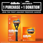 Gillette Fusion5 Razors for Men, 1 Razor, 4 Blade Refills, Lubrastrip for a More Comfortable Shave