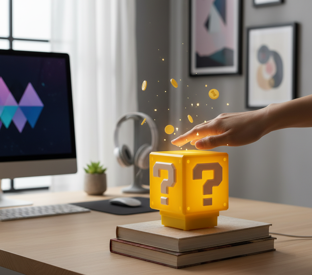 LED question mark light square sound-emitting patting light