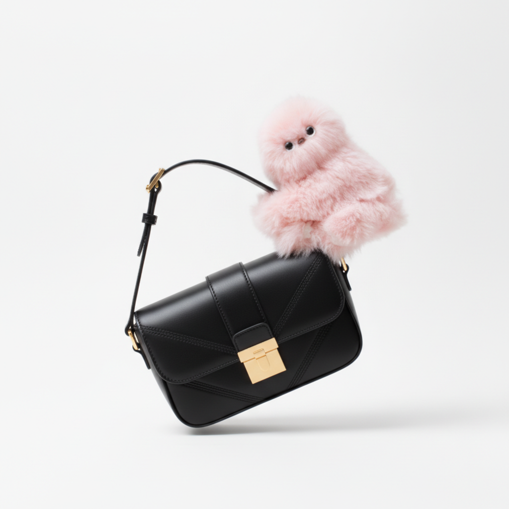 Shy PomPom Interactive Bag Charm