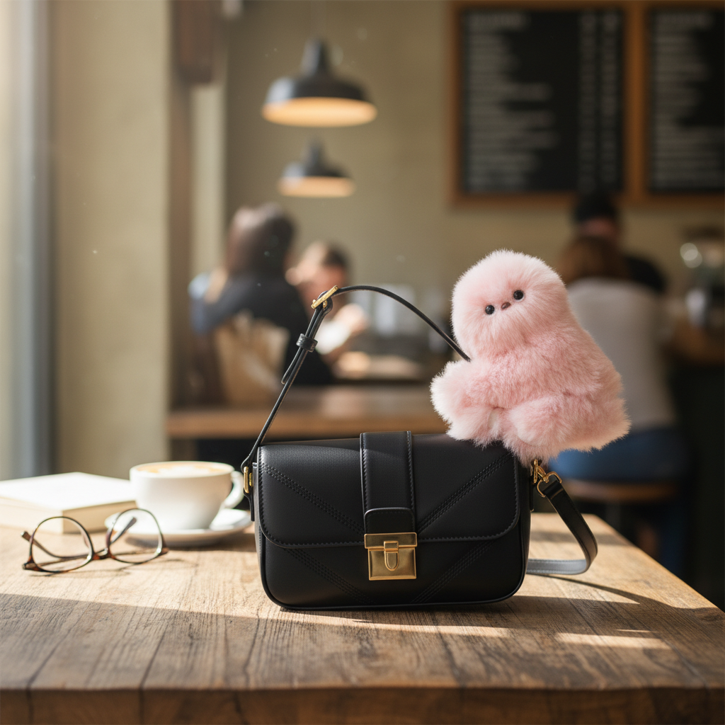 Shy PomPom Interactive Bag Charm