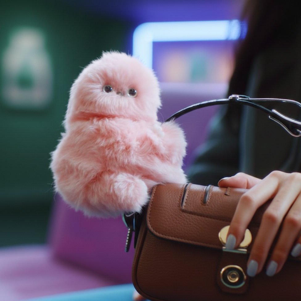 Shy PomPom Interactive Bag Charm