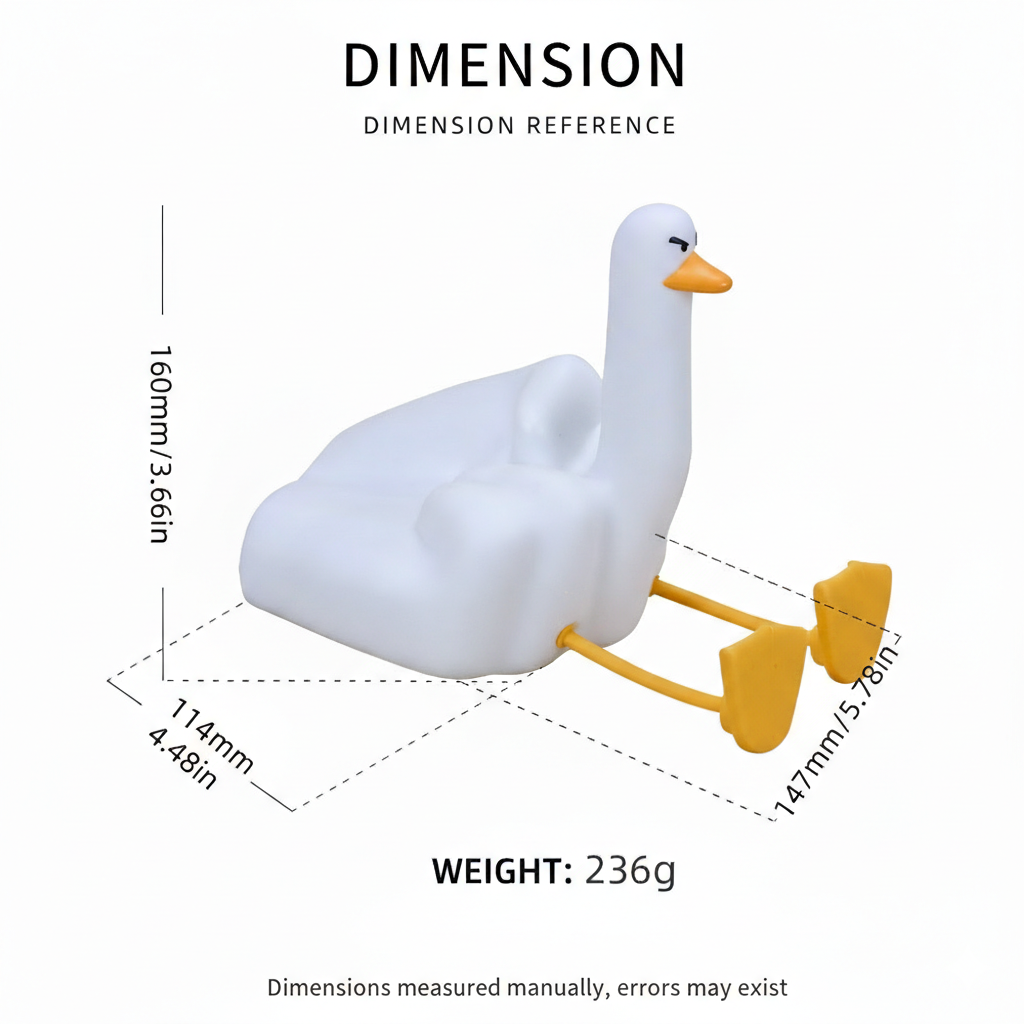 Tap-tap lamp, phone holder, middle finger duck table lamp