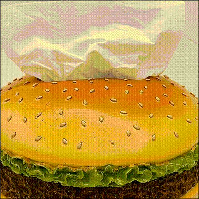 Hamburger tissue box, fun decorative tissue box