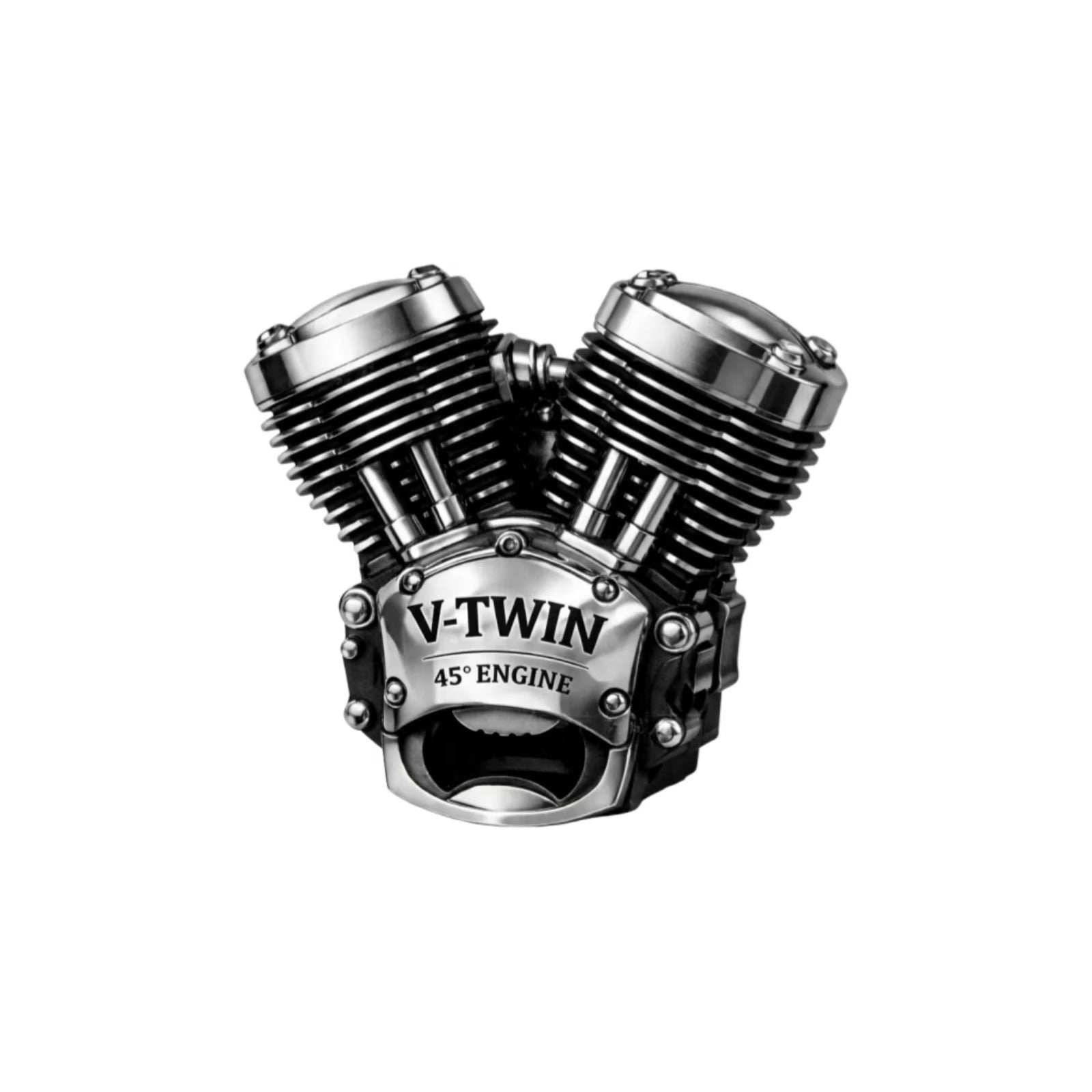 3.15-Inch V-Twin Engine Bottle Opener – 45° Classic Metal Automotive-Style Bar Tool