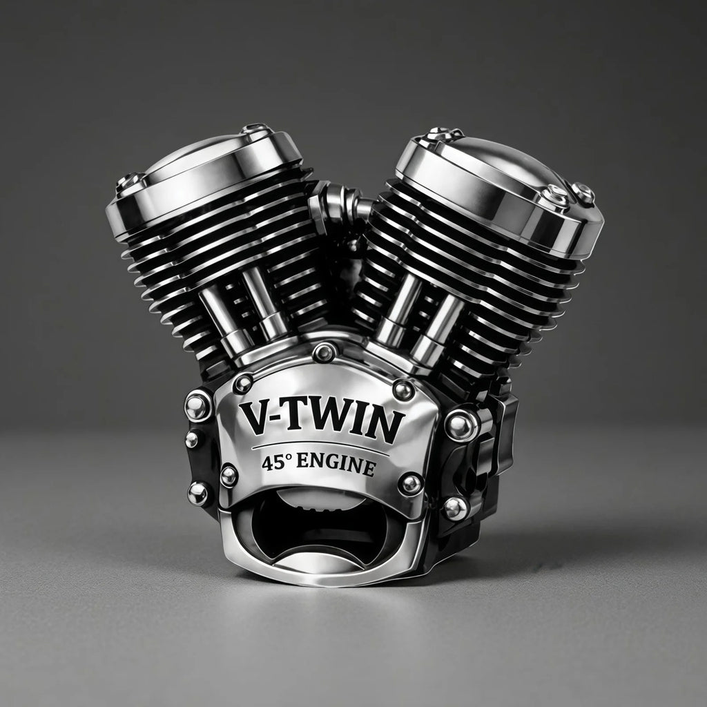 3.15-Inch V-Twin Engine Bottle Opener – 45° Classic Metal Automotive-Style Bar Tool