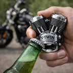 3.15-Inch V-Twin Engine Bottle Opener – 45° Classic Metal Automotive-Style Bar Tool