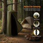 Portable Changing Room Tent - Instant Pop Up Privacy Pod with Suction Cup for SUV Liftgate, for Camping, Shower, Beach and Toilet Stall (Carrying Bag Included) Green