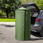 Portable Changing Room Tent - Instant Pop Up Privacy Pod with Suction Cup for SUV Liftgate, for Camping, Shower, Beach and Toilet Stall (Carrying Bag Included) Green