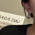 Minimal Oval Hoop Earrings in 925 Sterling Silver