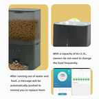 2-in-1 Smart Pet Feeder Automatic Food Dispenser (6L) & 2.5L Pet Water Fountain with WiFi App Control Suitable for Cats & Dogs (Dry Food)