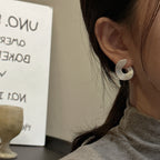 Vintage Geometric Stud Earrings in 925 Sterling Silver