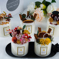 Handmade Dried Flower Scented Candles | Custom Label Wholesale Soy Wax Large Pillar Candles