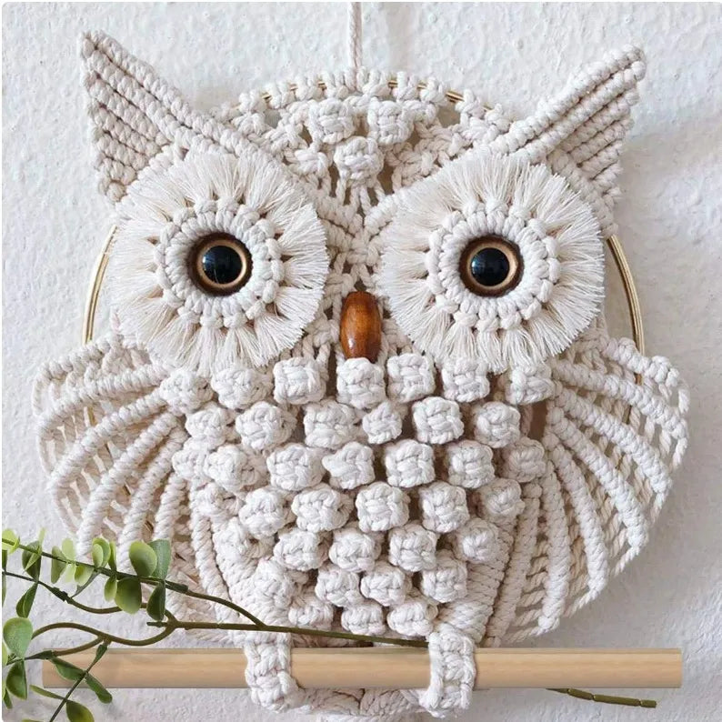 Handmade Macramé Owl Wall Hanging – Boho Home & Nursery Decor