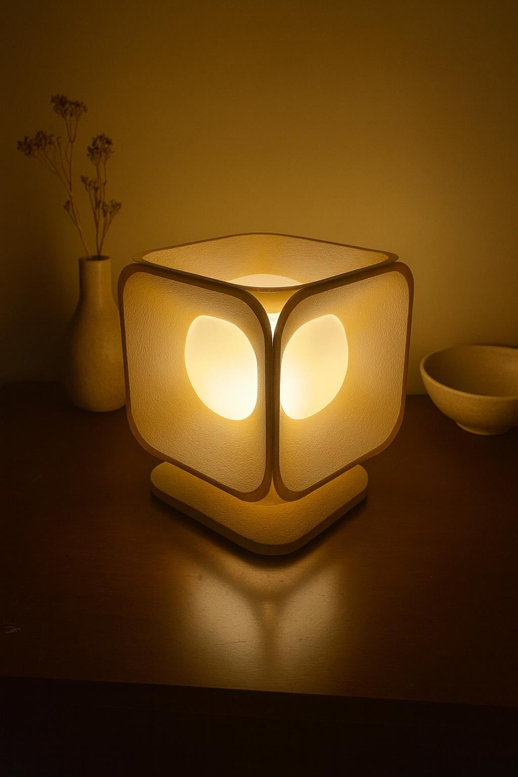 Sculptural Table Lamp: Minimalist Geometric Modern Lighting