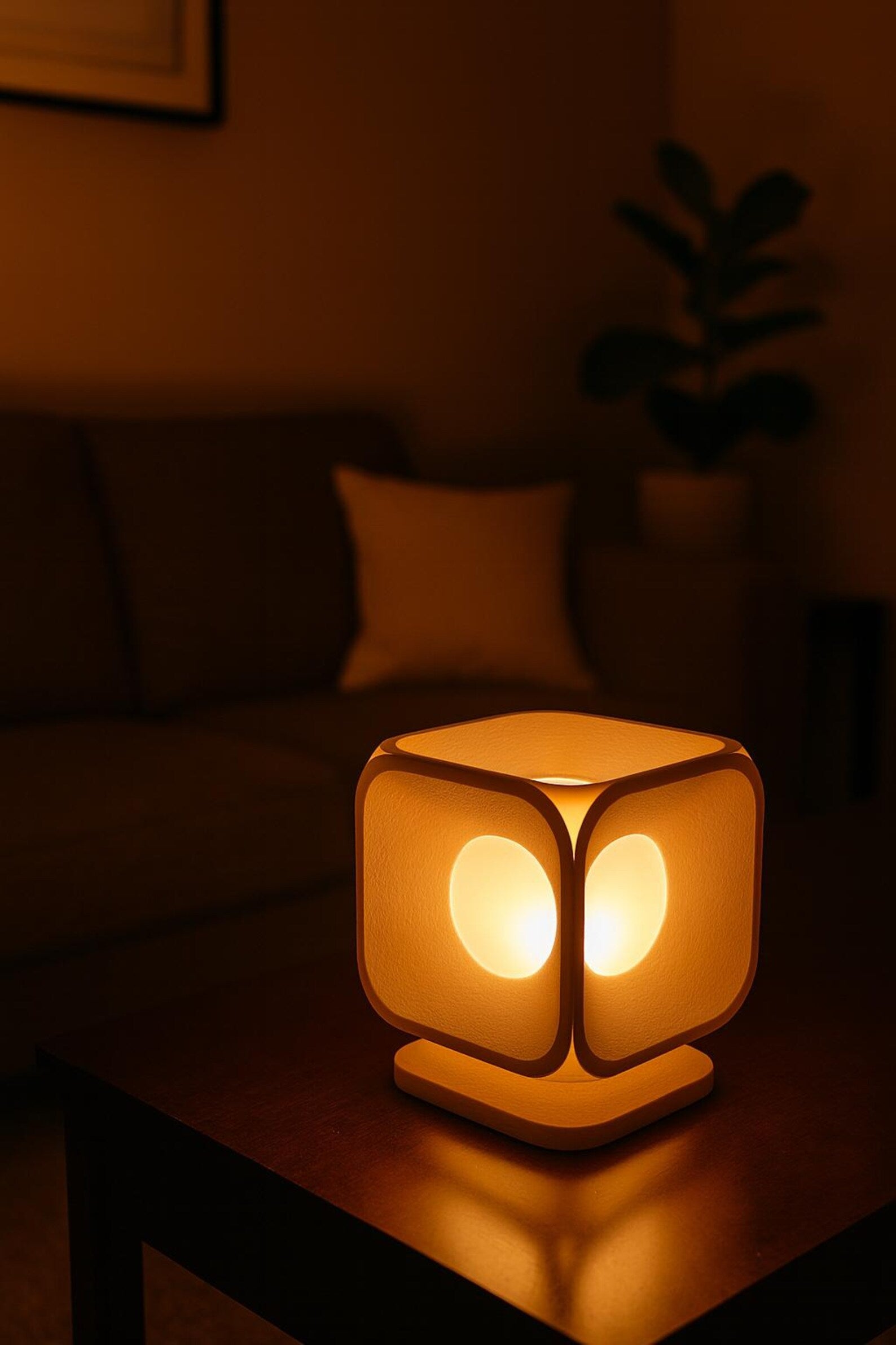 Sculptural Table Lamp: Minimalist Geometric Modern Lighting