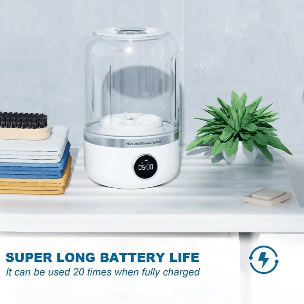 Portable USB Rechargeable Mini Washing Machine (1 L)