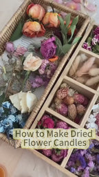 Handmade Dried Flower Scented Candles | Custom Label Wholesale Soy Wax Large Pillar Candles